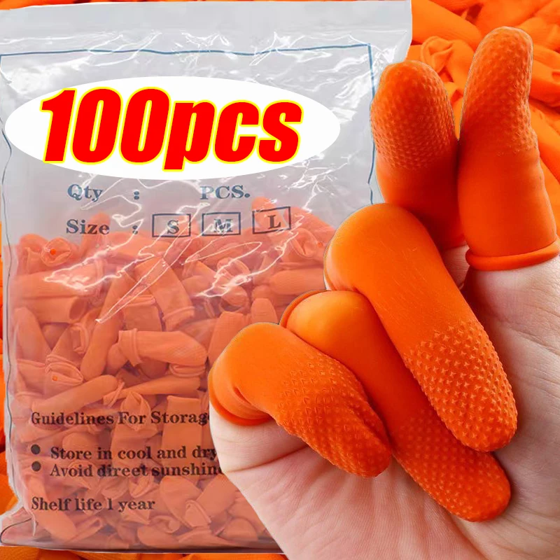 Rubber Glove Cleaning - S/M/L sarung jari sekali pakai, pelindung