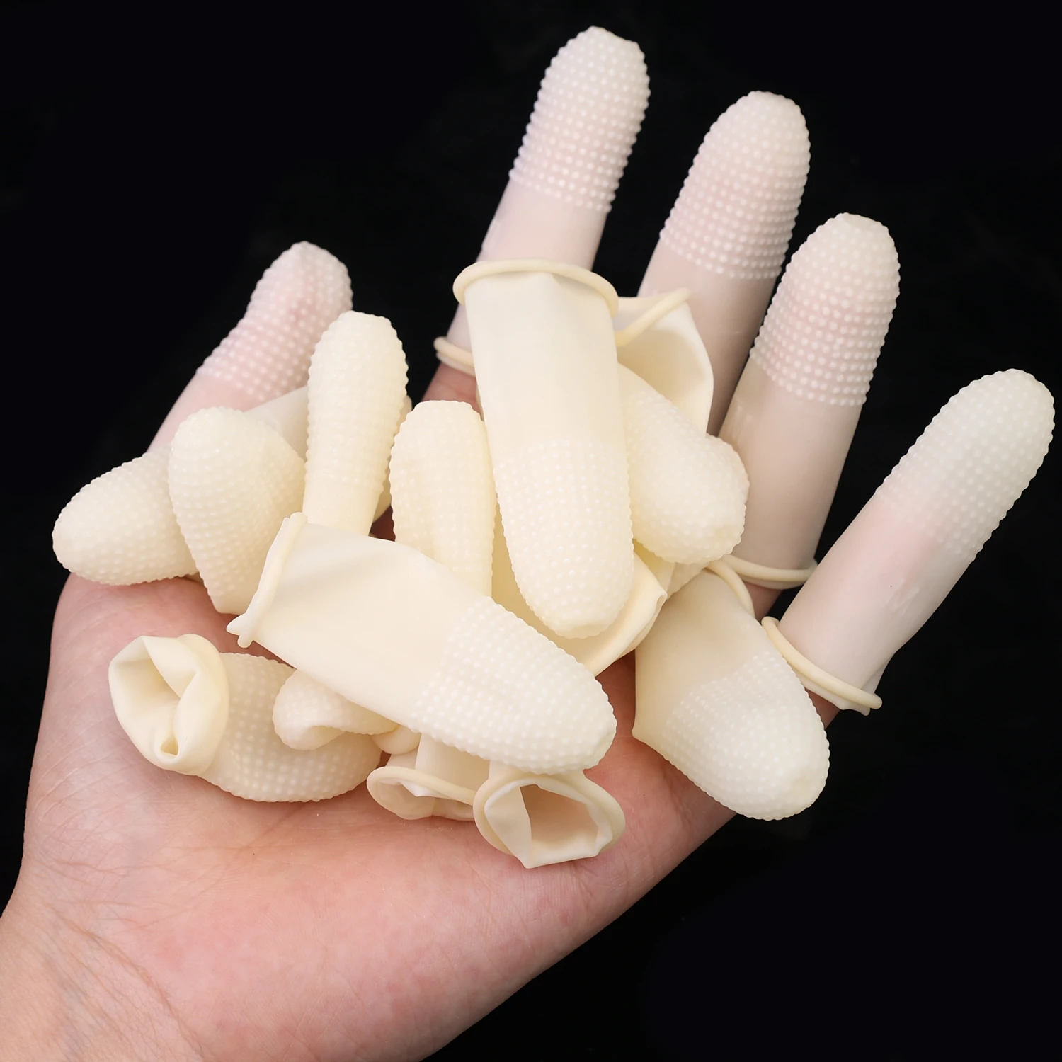50-200 Buah Penutup Jari Antis - Rubber Glove Cleaning ulasan dan harga